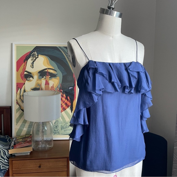 W17 REBECCA TAYLOR Silk Top - Picture 2 of 7